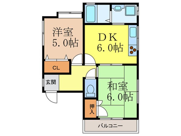 田窪マンションの物件間取画像